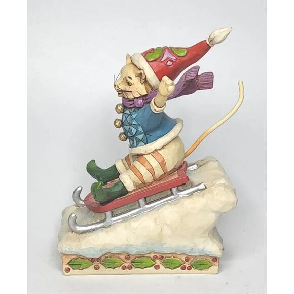 Jim Shore In Purrsuit of Winter Fun Sledding Kitty Cat Snow Fun U196 - Picture 3 of 6